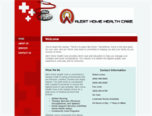 Tablet Screenshot of alerthomehealthcare.com